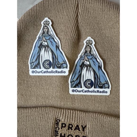 Covenant Network Catholic Radio Beanie Winter Hat Cap + 2 Stickers Religion NEW - Picture 4 of 4